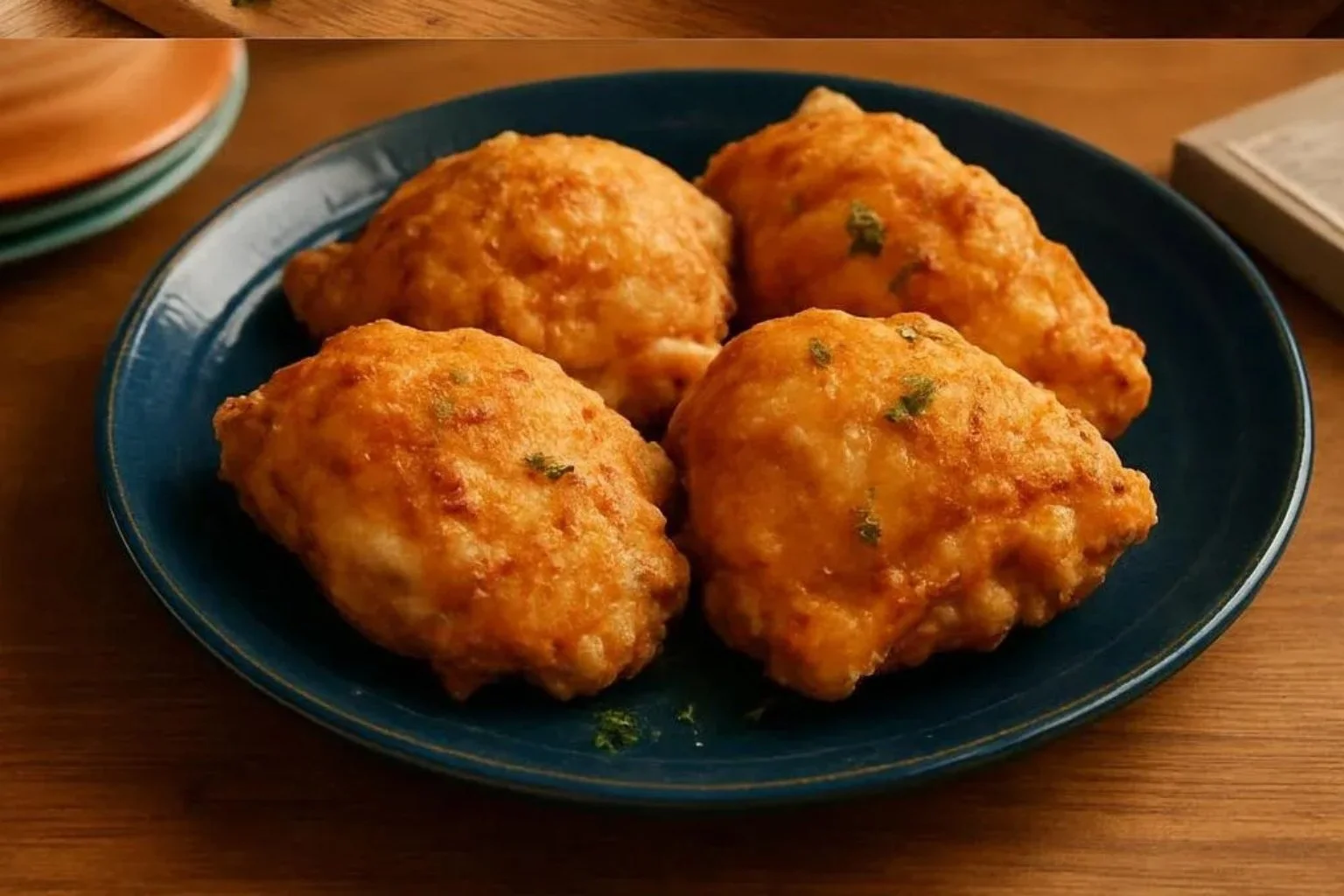 Oven Fried Chicken Thighs