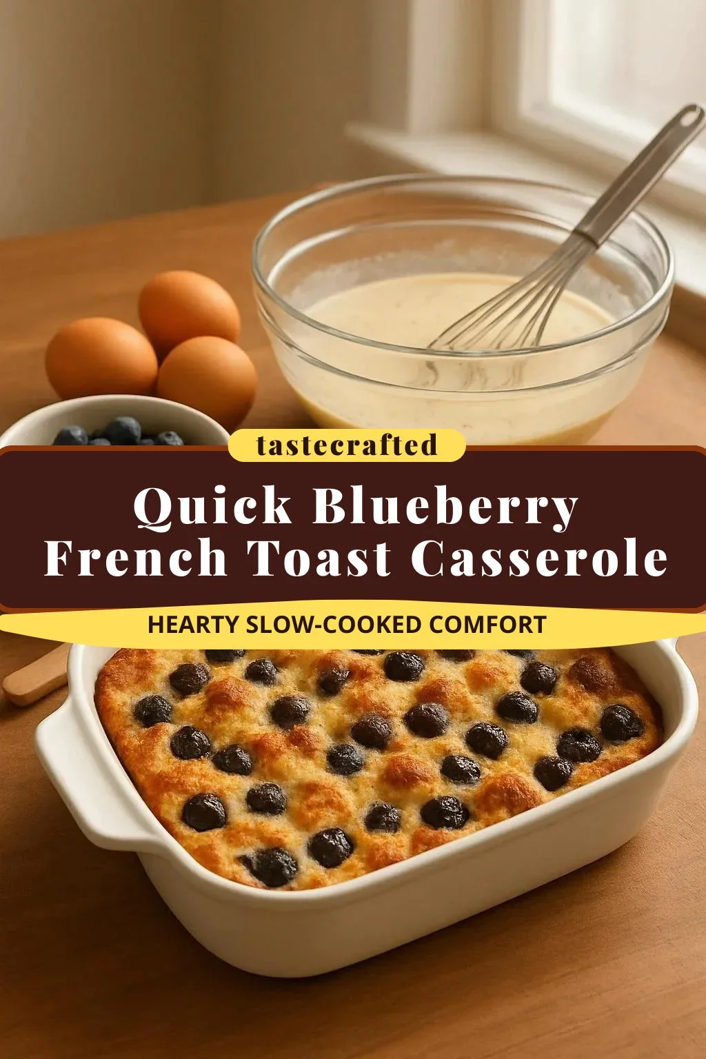 Quick Blueberry French Toast Casserole