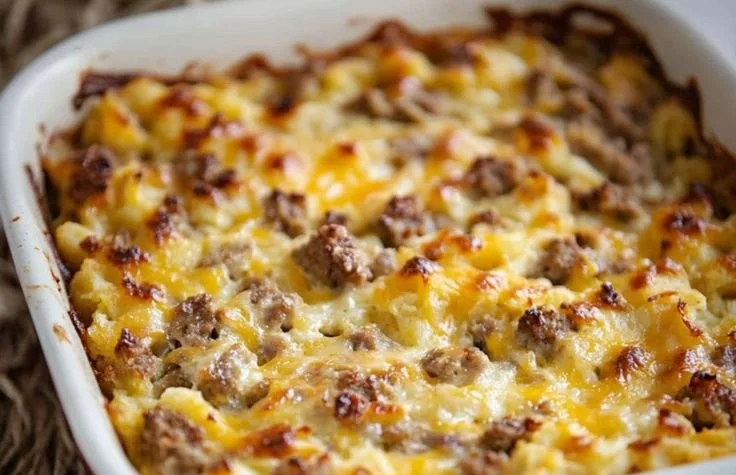 Sausage Hash Brown Breakfast Casserole